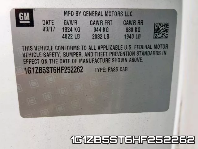 1G1ZB5ST6HF252262 фото 2