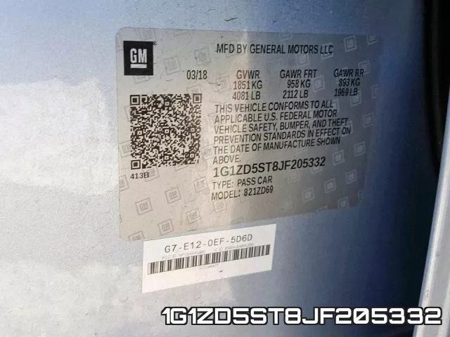 1G1ZD5ST8JF205332 фото 2
