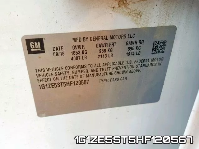 1G1ZE5ST5HF120567 фото 2