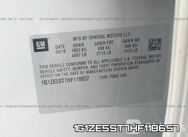 1G1ZE5ST7HF118657 фото 10