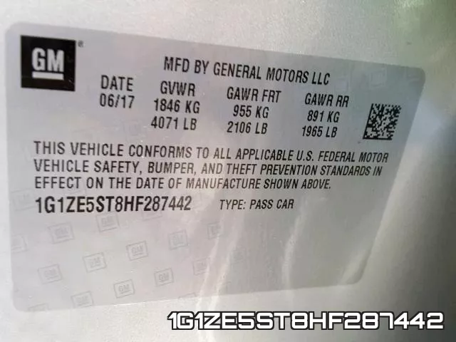 1G1ZE5ST8HF287442 фото 2
