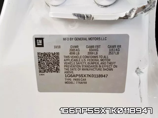 1G6AP5SX7K0118947 фото 2