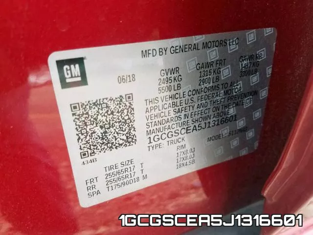 1GCGSCEA5J1316601 фото 2