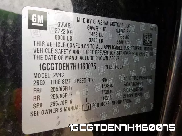1GCGTDEN7H1160075 фото 2