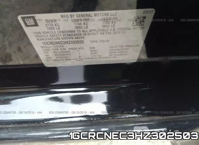 1GCRCNEC3HZ302503 фото 10