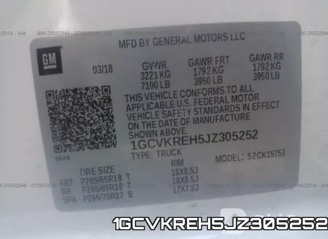 1GCVKREH5JZ305252 фото 10