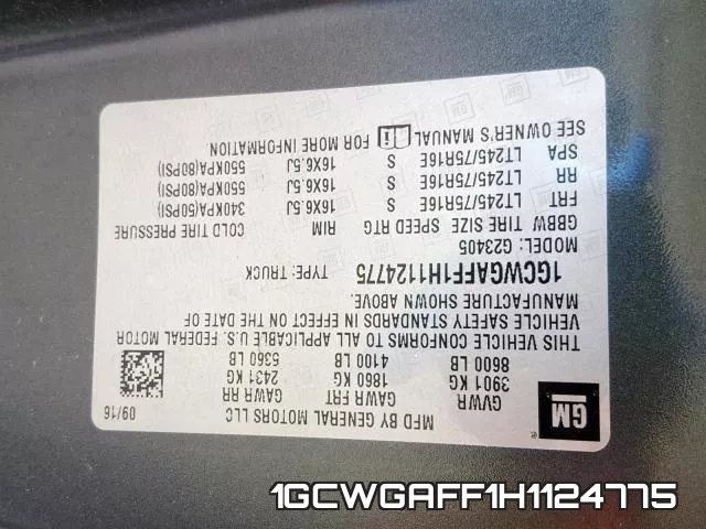 1GCWGAFF1H1124775 фото 2