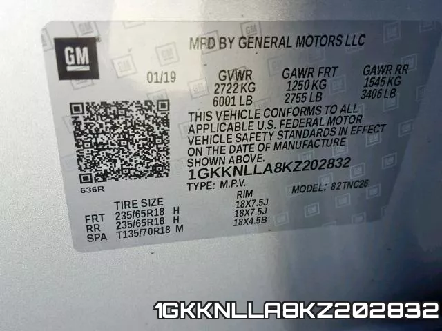 1GKKNLLA8KZ202832 фото 2
