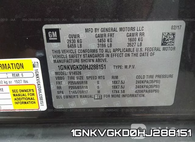 1GNKVGKD0HJ288151 фото 10