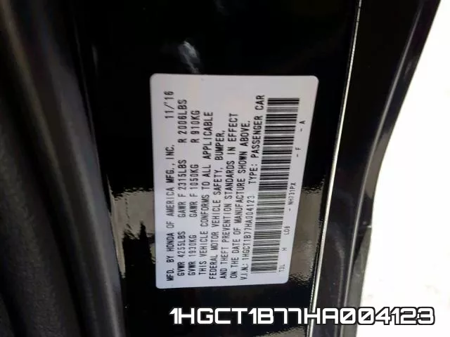 1HGCT1B77HA004123 фото 2