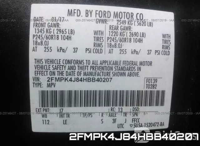 2FMPK4J84HBB40207 фото 10