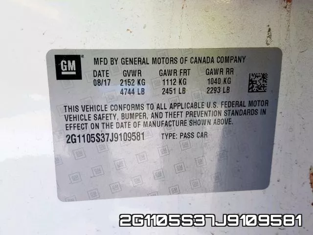 2G1105S37J9109581 фото 2