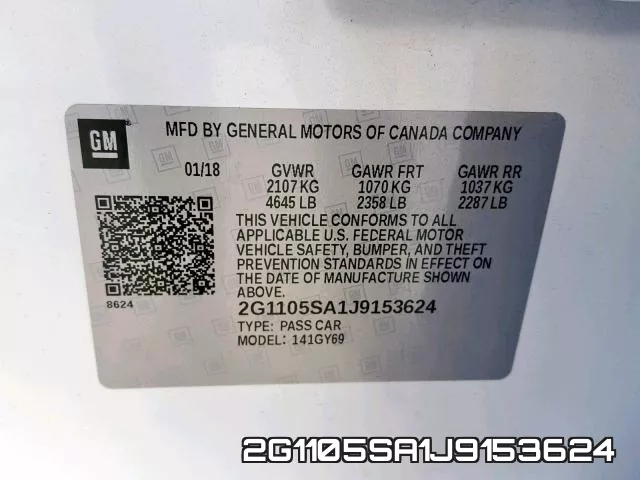2G1105SA1J9153624 фото 2