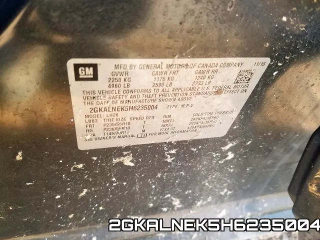 2GKALNEK5H6235004 фото 2