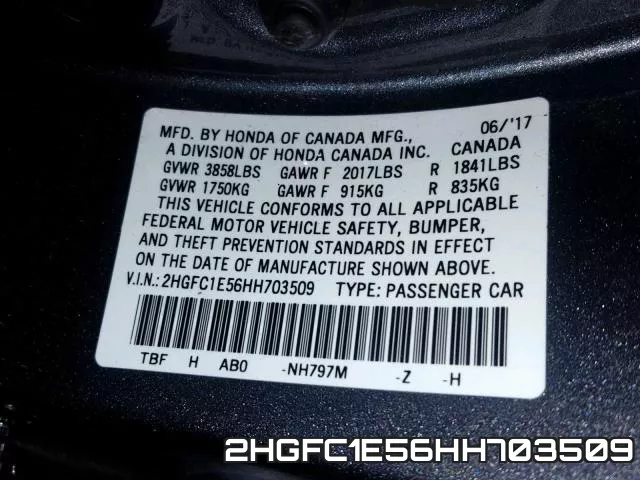 2HGFC1E56HH703509 фото 2