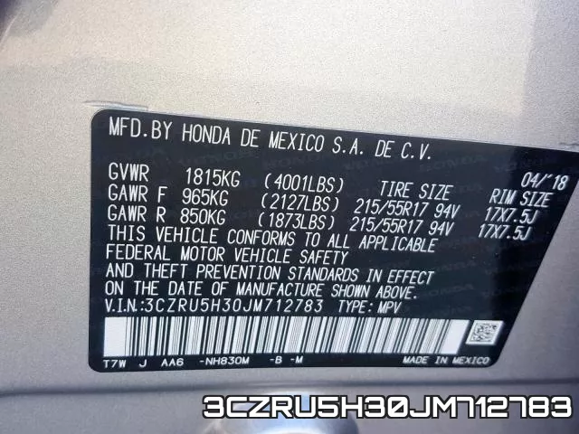 3CZRU5H30JM712783 фото 2