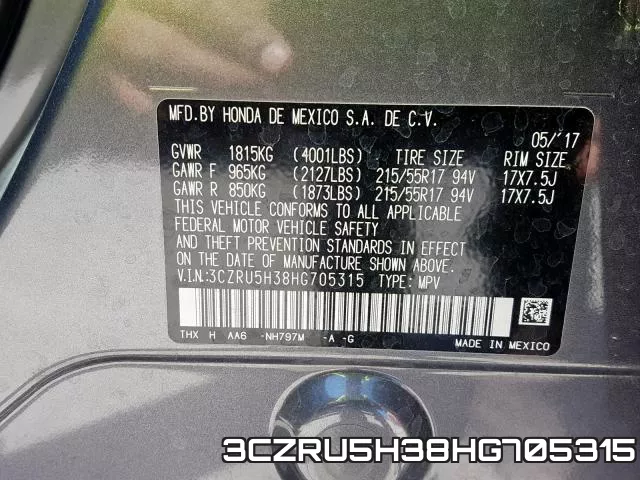 3CZRU5H38HG705315 фото 2