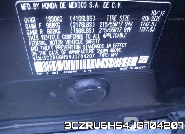 3CZRU6H54JG704207 фото 10