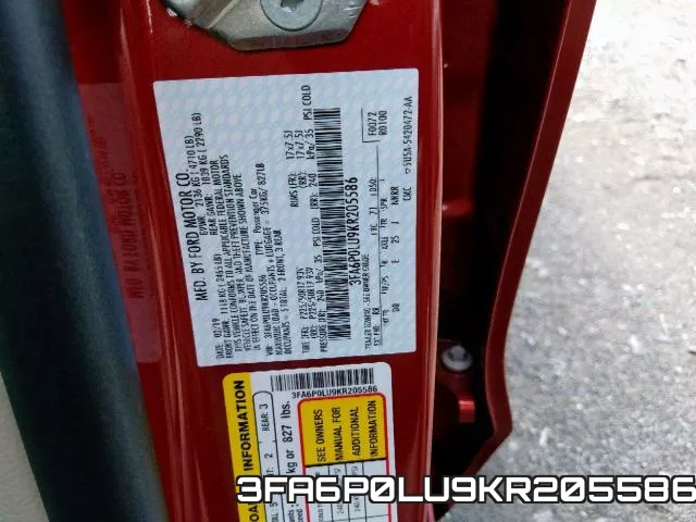 3FA6P0LU9KR205586 фото 2