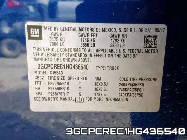 3GCPCREC1HG436540 фото 2