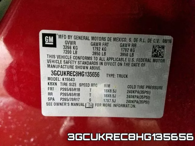3GCUKREC8HG135656 фото 2