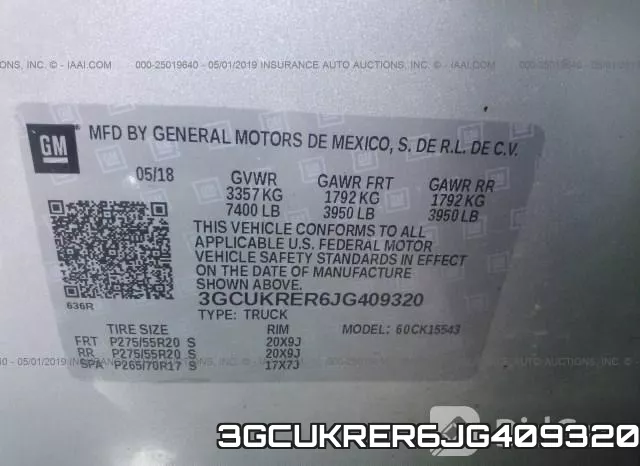 3GCUKRER6JG409320 фото 10