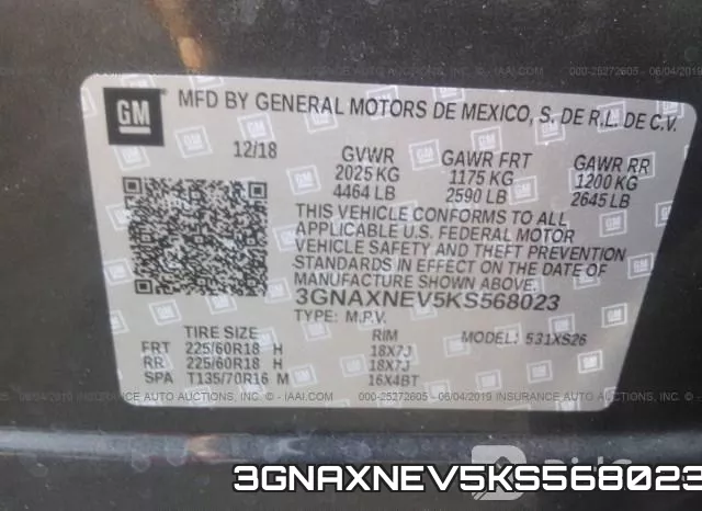 3GNAXNEV5KS568023 фото 10