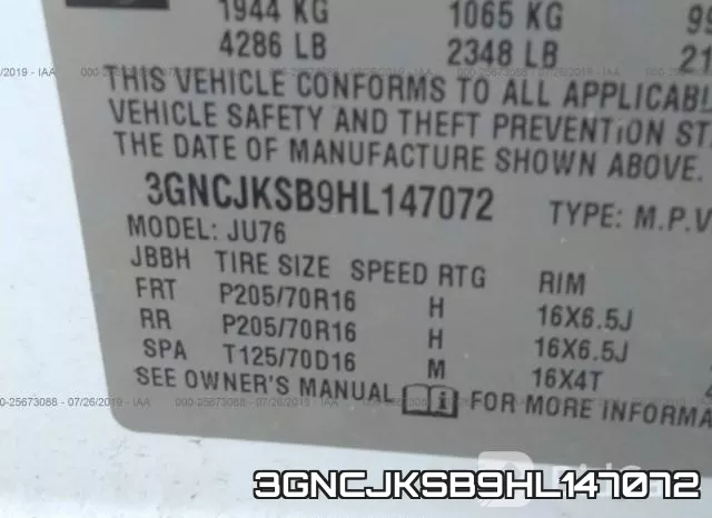3GNCJKSB9HL147072 фото 10