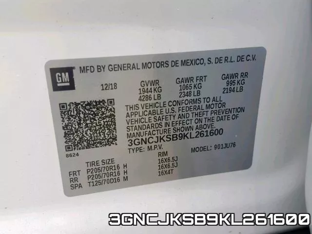 3GNCJKSB9KL261600 фото 2