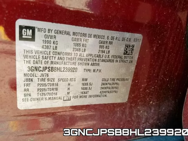 3GNCJPSB8HL239920 фото 2