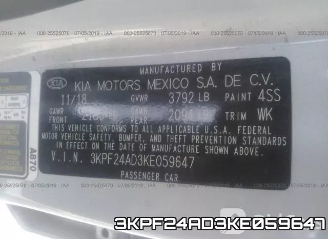 3KPF24AD3KE059647 фото 10