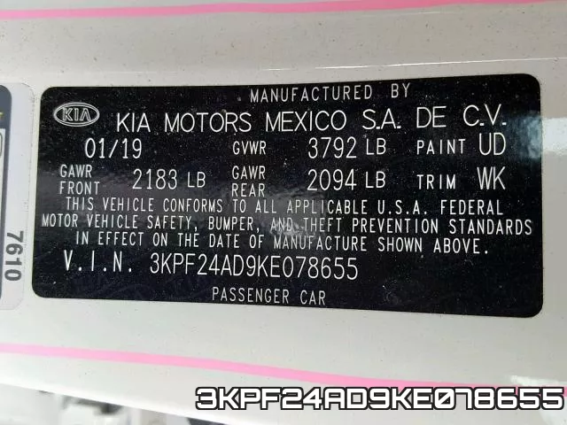 3KPF24AD9KE078655 фото 2