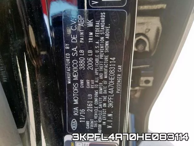 3KPFL4A70HE083114 фото 2