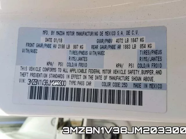 3MZBN1V38JM203300 фото 2