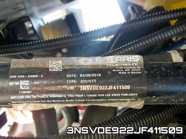 3NSVDE922JF411509 фото 2