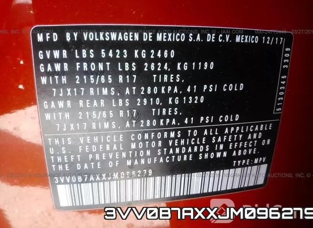 3VV0B7AXXJM096279 фото 10