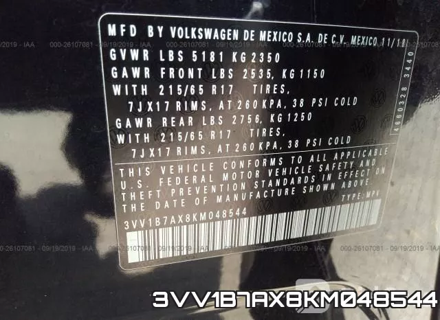3VV1B7AX8KM048544 фото 9