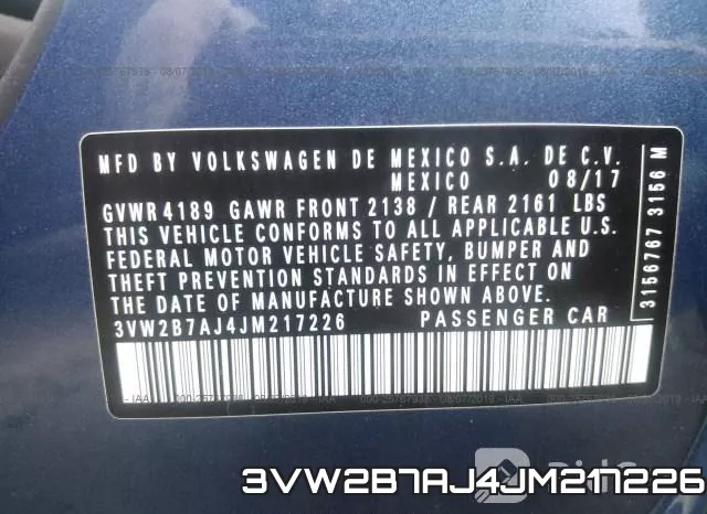 3VW2B7AJ4JM217226 фото 10