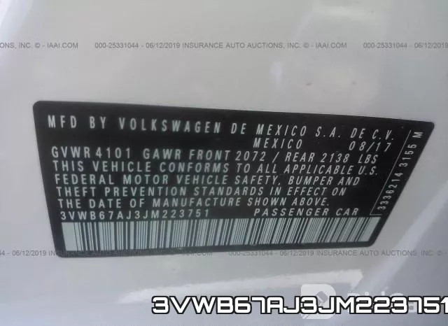 3VWB67AJ3JM223751 фото 10