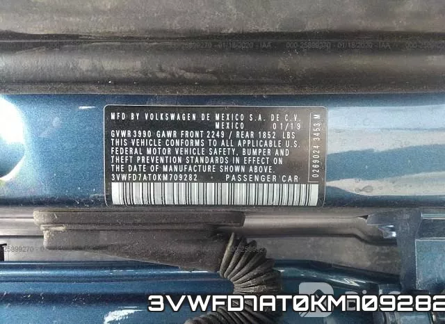 3VWFD7AT0KM709282 фото 10
