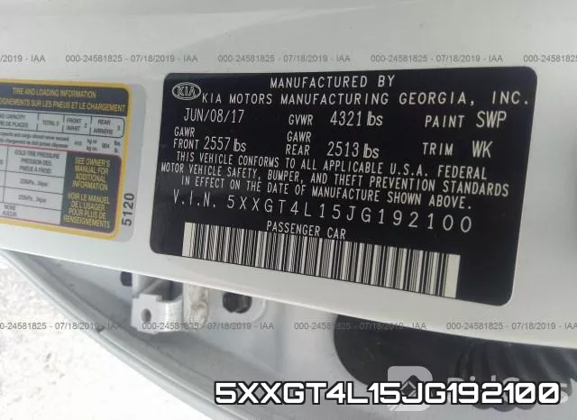 5XXGT4L15JG192100 фото 10