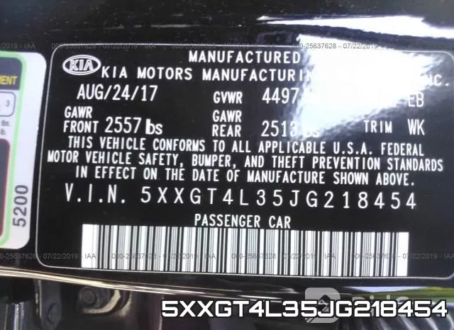 5XXGT4L35JG218454 фото 10