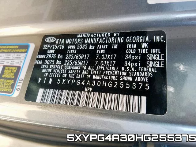 5XYPG4A30HG255375 фото 2