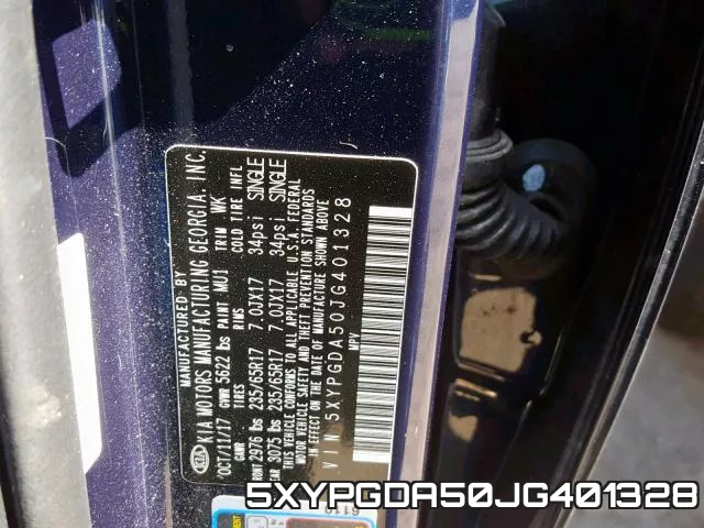 5XYPGDA50JG401328 фото 2