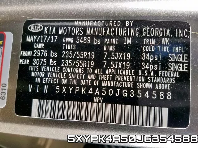 5XYPK4A50JG354588 фото 2