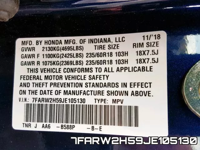 7FARW2H59JE105130 фото 2