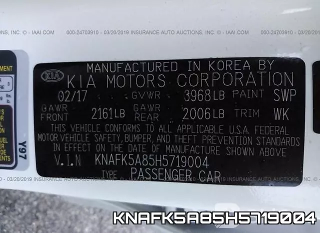 KNAFK5A85H5719004 фото 10
