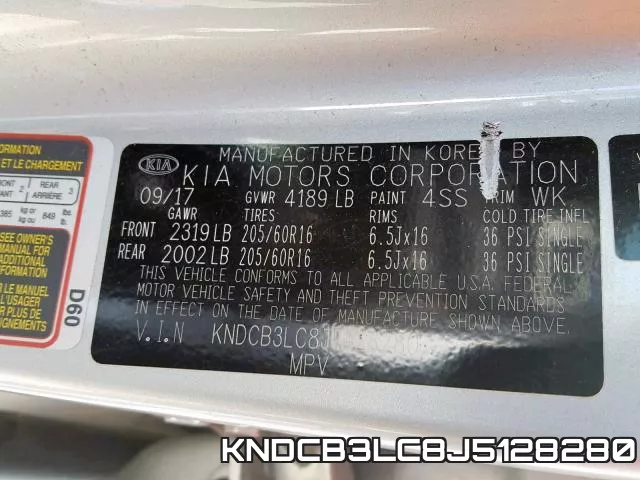 KNDCB3LC8J5128280 фото 2