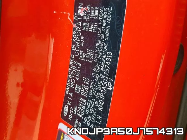 KNDJP3A50J7574313 фото 2
