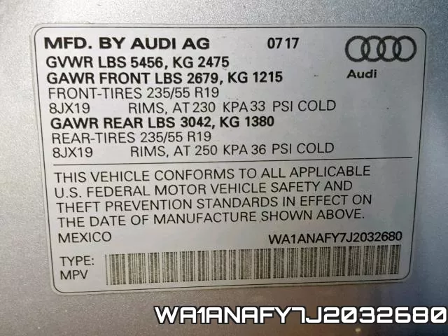 WA1ANAFY7J2032680 фото 2
